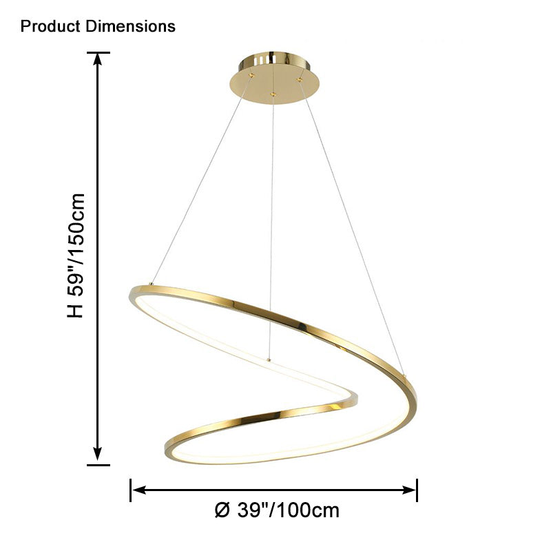 WOMO Swirl LED Chandelier - WM2461