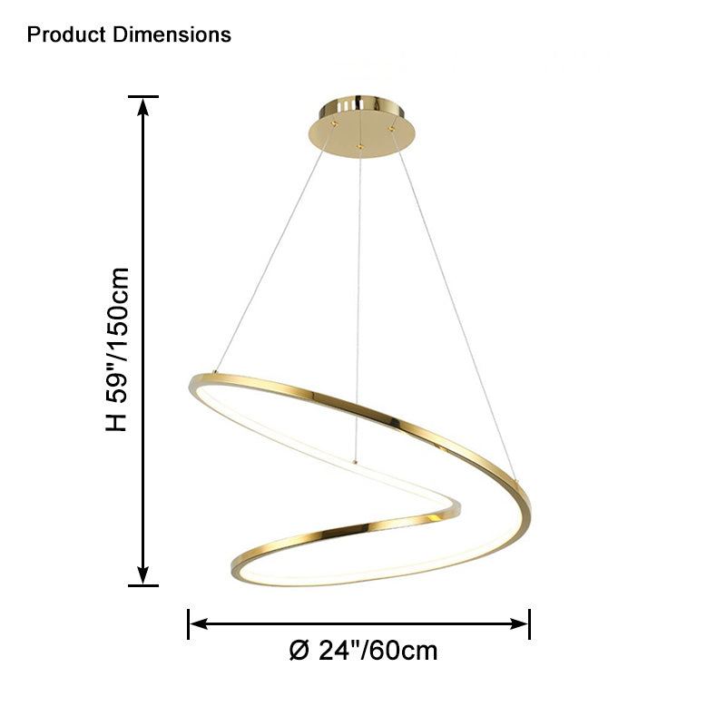 WOMO Swirl LED Chandelier - WM2461