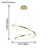 WOMO Swirl LED Chandelier - WM2461