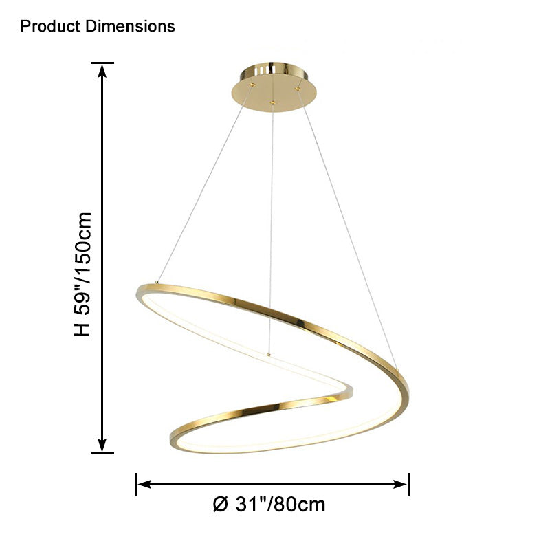 WOMO Swirl LED Chandelier - WM2461