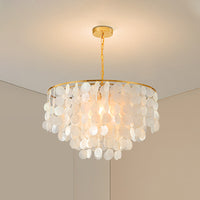 WOMO Capiz Round Chandelier-WM2474