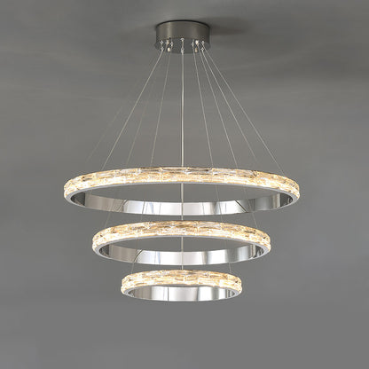 WOMO Tiered Circular Led Crystal Chandelier-WM2491b