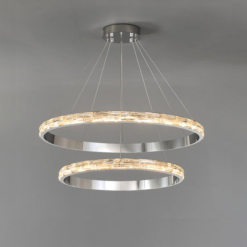 WOMO Tiered Circular Led Crystal Chandelier-WM2491b