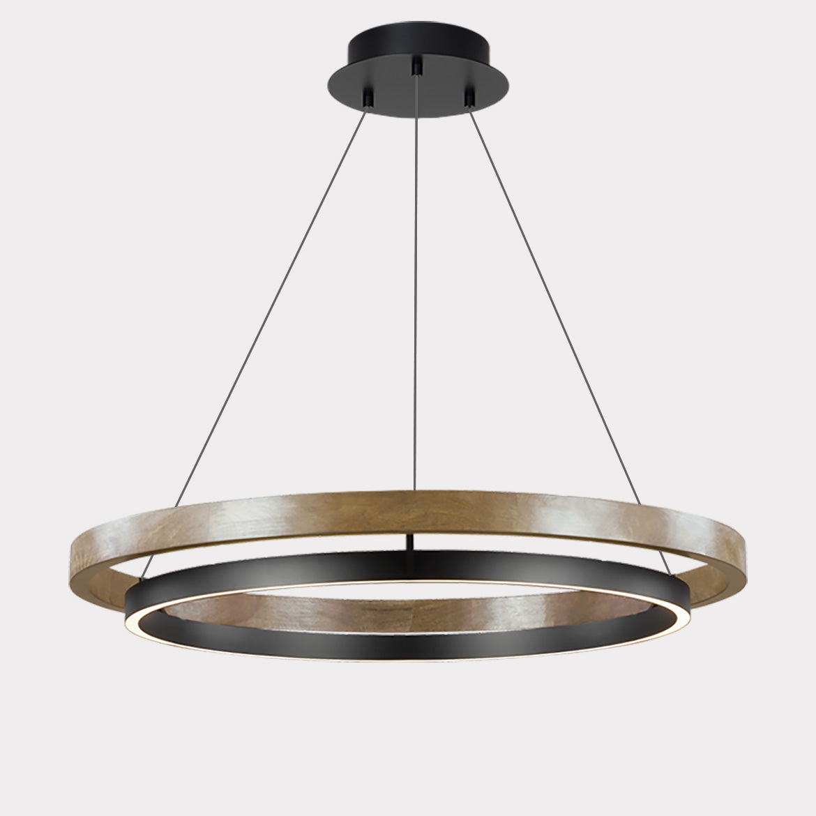 WOMO LED Kronleuchter Ring Esstisch Holz Landhaus Modern-WM2492