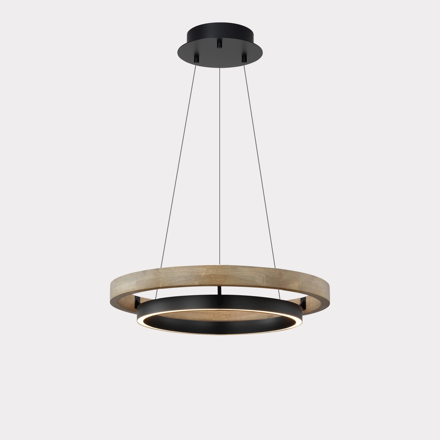 WOMO LED Kronleuchter Ring Esstisch Holz Landhaus Modern-WM2492