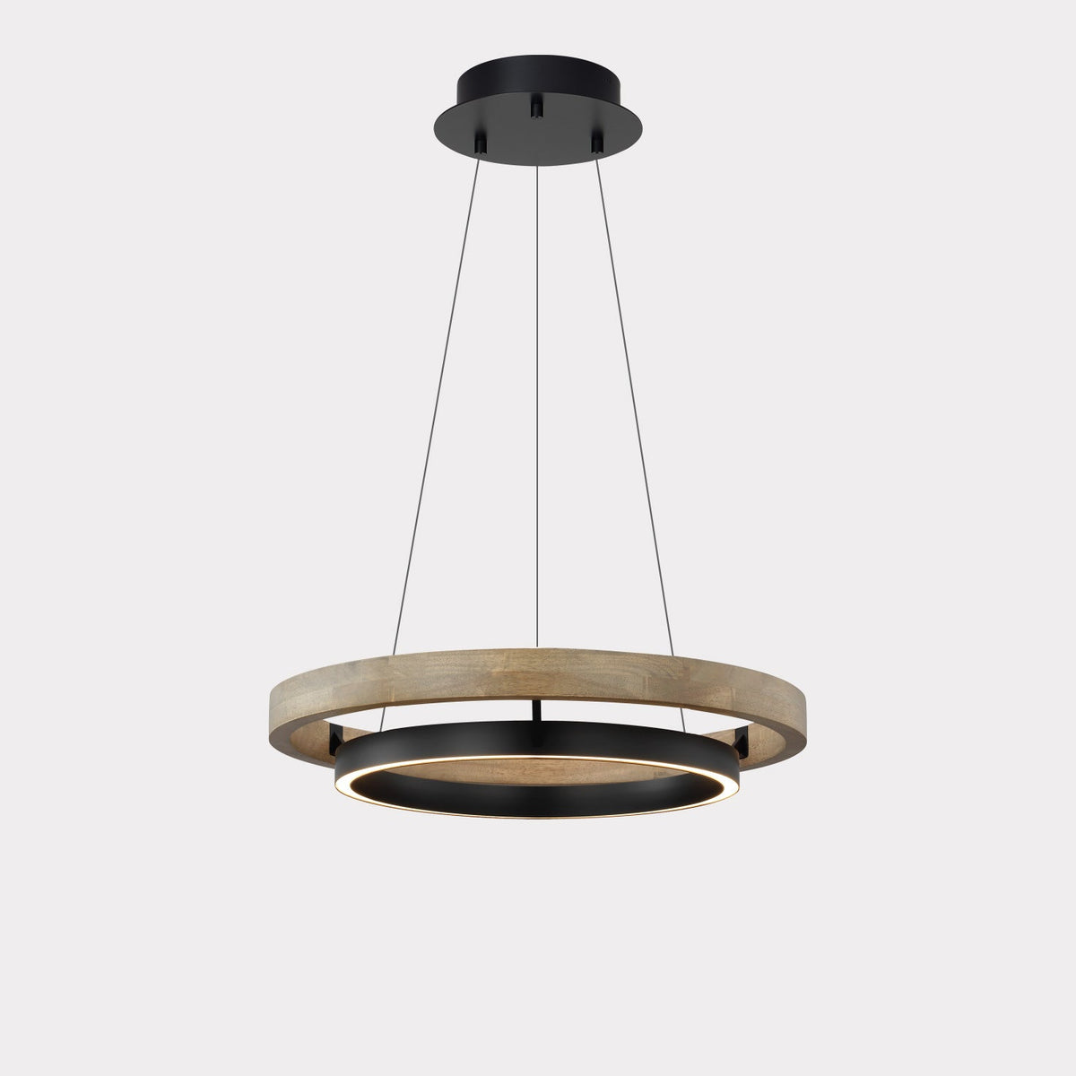 WOMO LED Chandelier Ring Dining Table Wood Country House Modern-WM2492