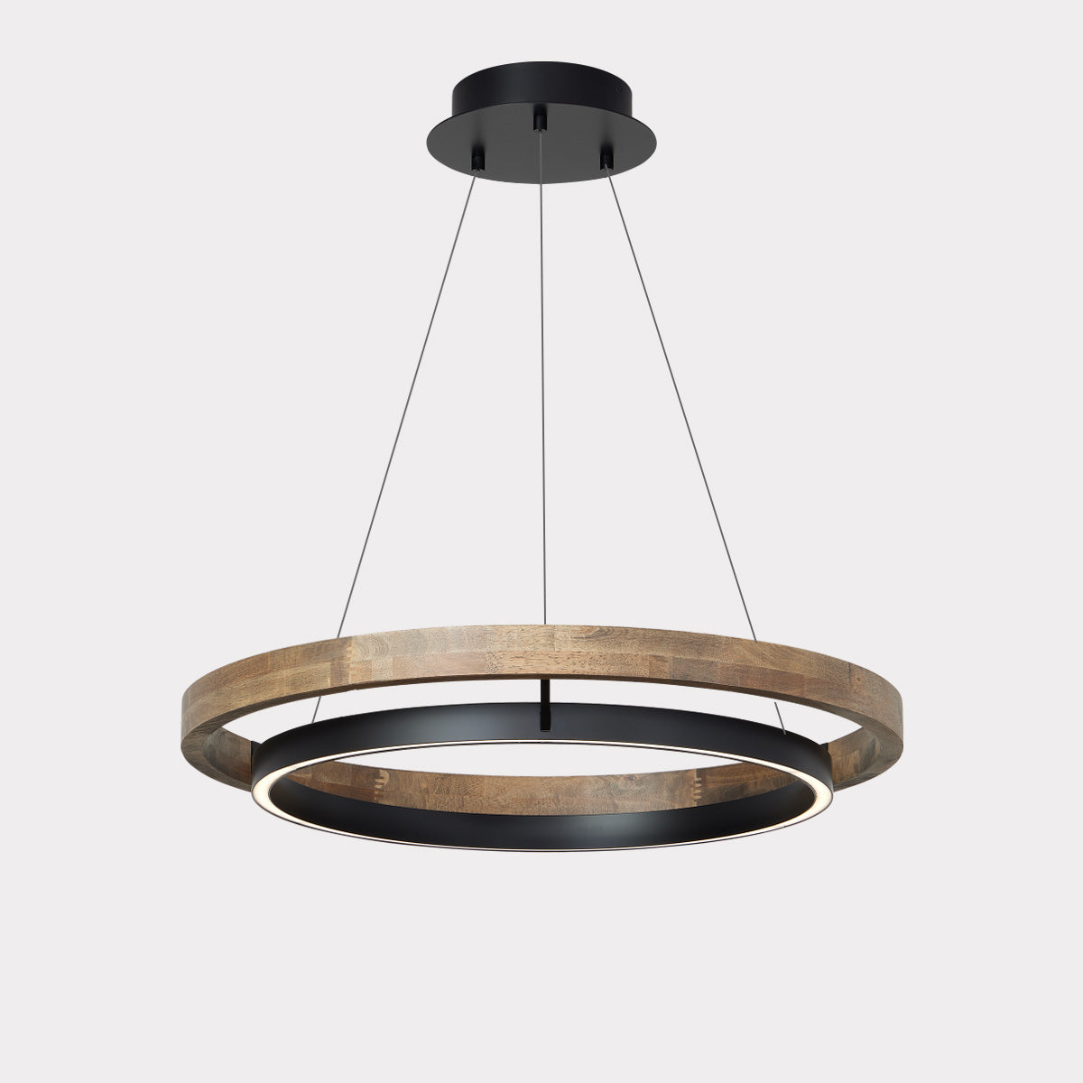 WOMO LED Kronleuchter Ring Esstisch Holz Landhaus Modern-WM2492