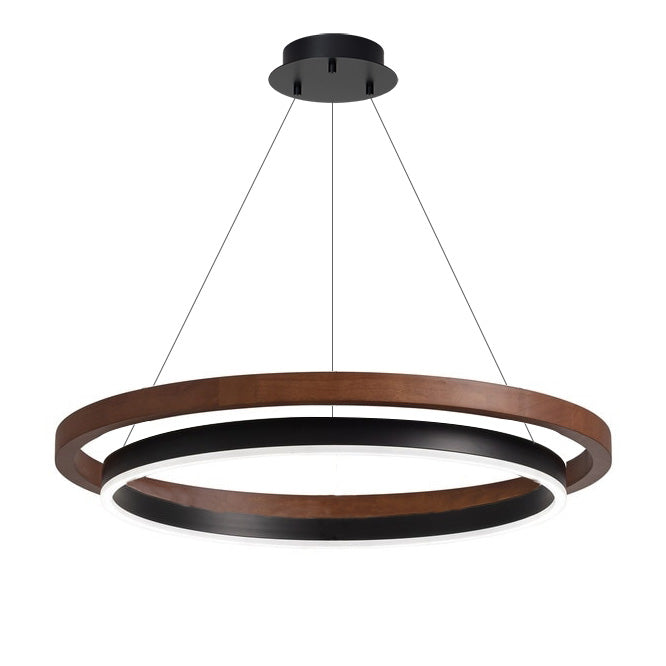 WOMO LED Kronleuchter Ring Esstisch Holz Landhaus Modern-WM2492