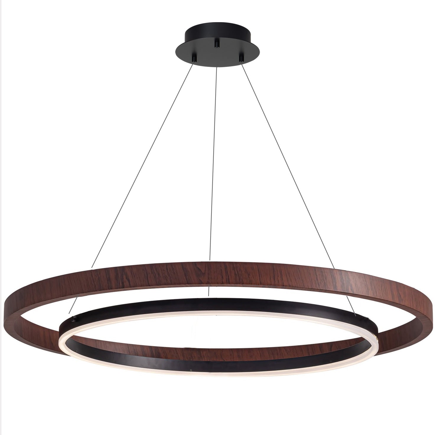 WOMO LED Kronleuchter Ring Esstisch Holz Landhaus Modern-WM2492