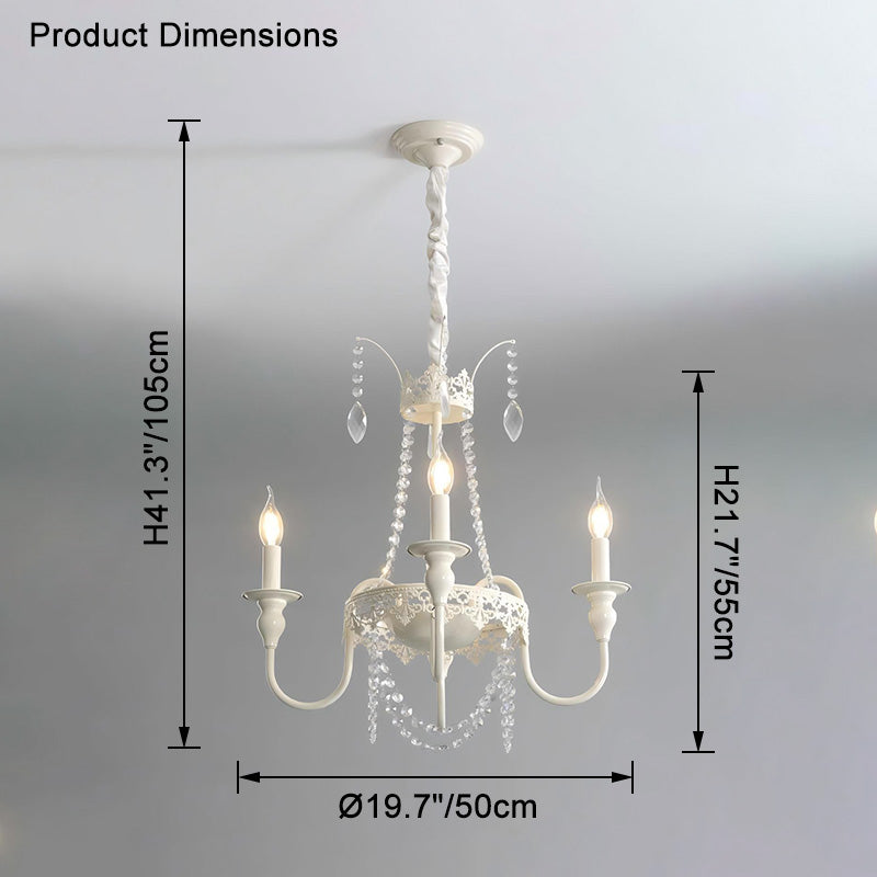 WOMO French Candelabra Crystal Chandelier-WM2398