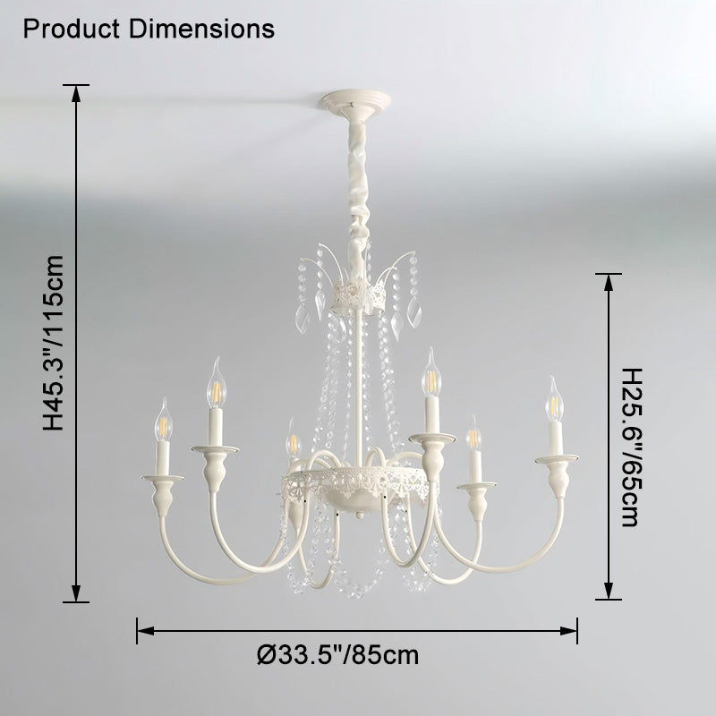WOMO French Candelabra Crystal Chandelier-WM2398