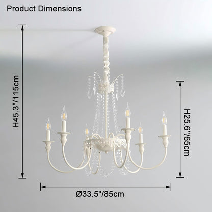WOMO French Candelabra Crystal Chandelier-WM2398