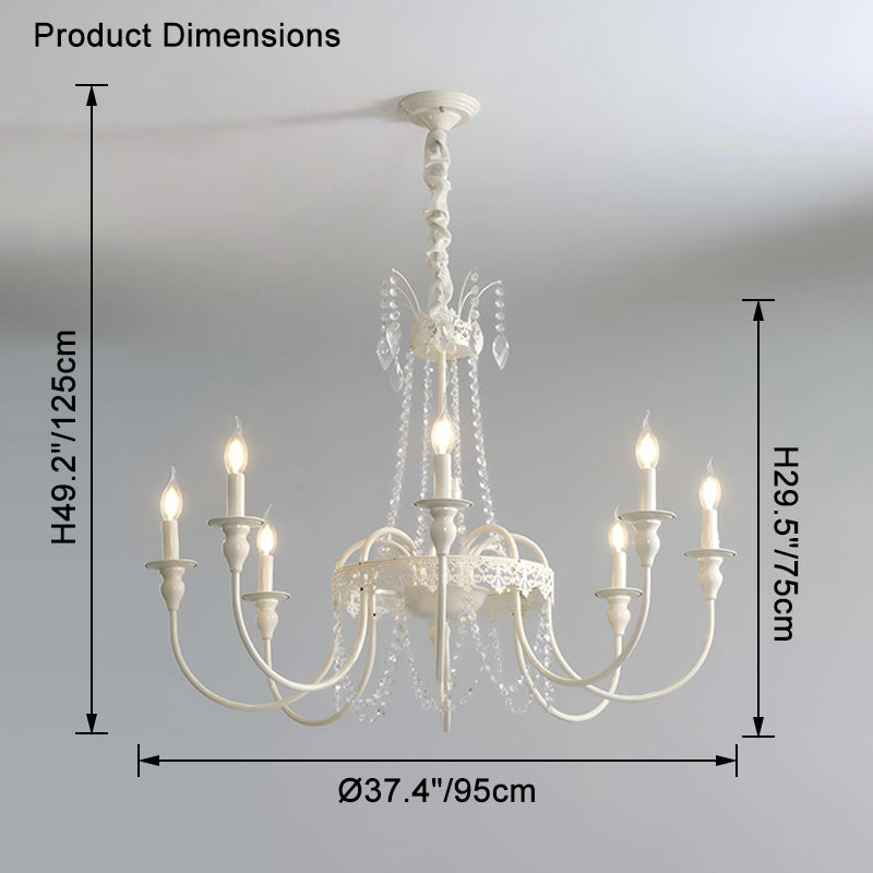 WOMO French Candelabra Crystal Chandelier-WM2398