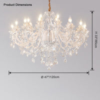 WOMO Luxury Chandelier Candles with Crystals-WM2340