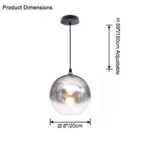 WOMO Pendelleuchte mit farbigem Glaskugel-WM2500