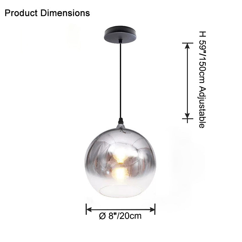 Suspension WOMO avec boule en verre coloré WM2500