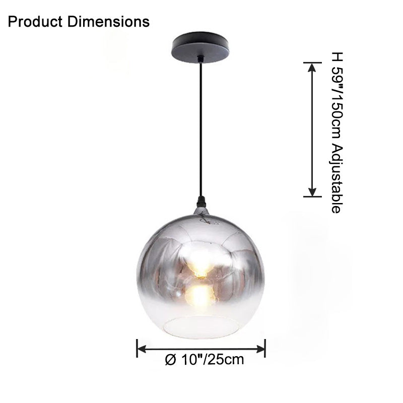 Suspension WOMO avec boule en verre coloré WM2500
