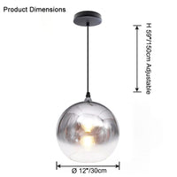 WOMO Pendelleuchte mit farbigem Glaskugel-WM2500