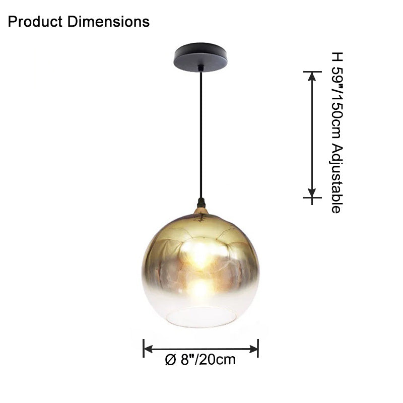 Suspension WOMO avec boule en verre coloré WM2500