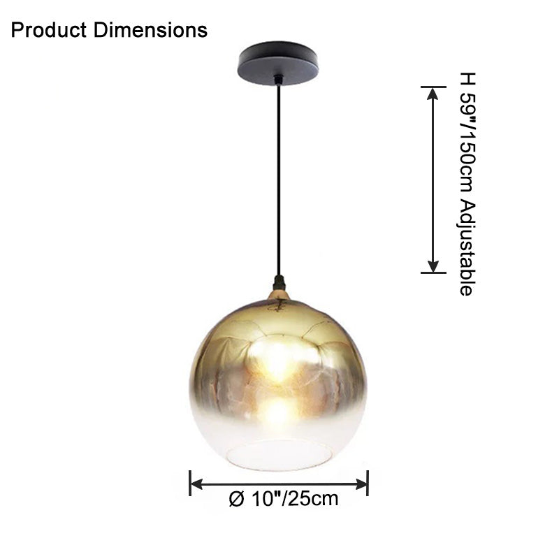 Suspension WOMO avec boule en verre coloré WM2500