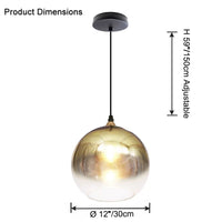WOMO Pendelleuchte mit farbigem Glaskugel-WM2500