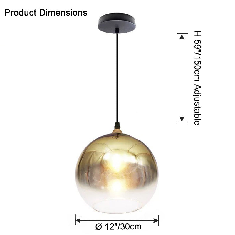 Suspension WOMO avec boule en verre coloré WM2500