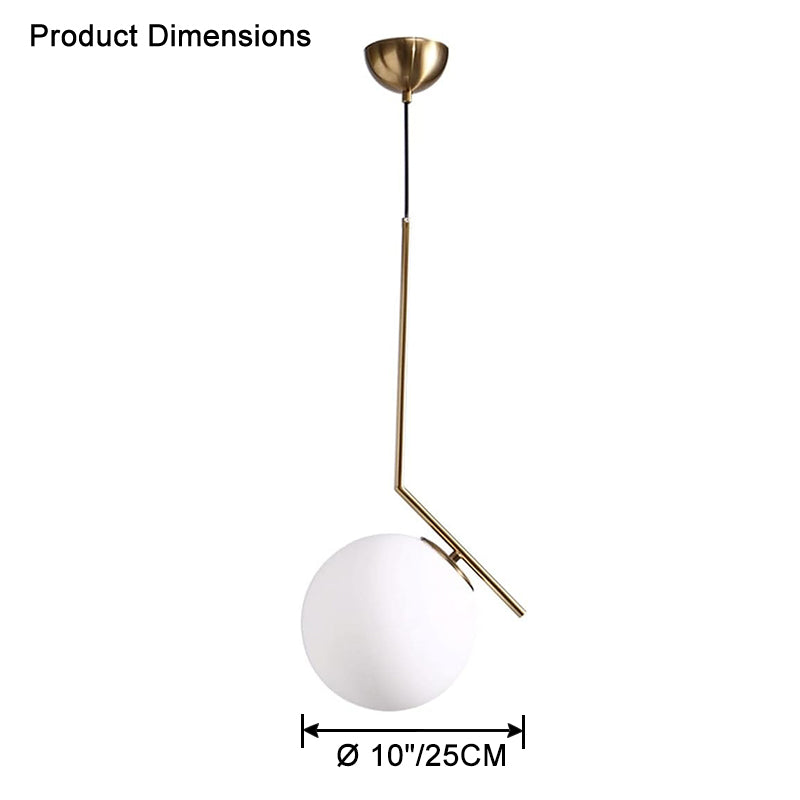 WOMO Milchglas-Kugel-Pendelleuchte-WM2507