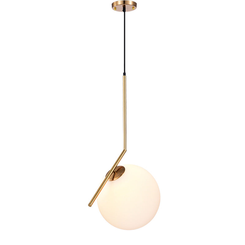 WOMO Milchglas-Kugel-Pendelleuchte-WM2507