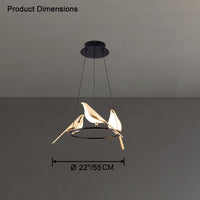 WOMO Gold Bird Kronleuchter Wohnzimmer-WM2512d
