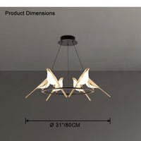 WOMO Gold Bird Kronleuchter Wohnzimmer-WM2512d