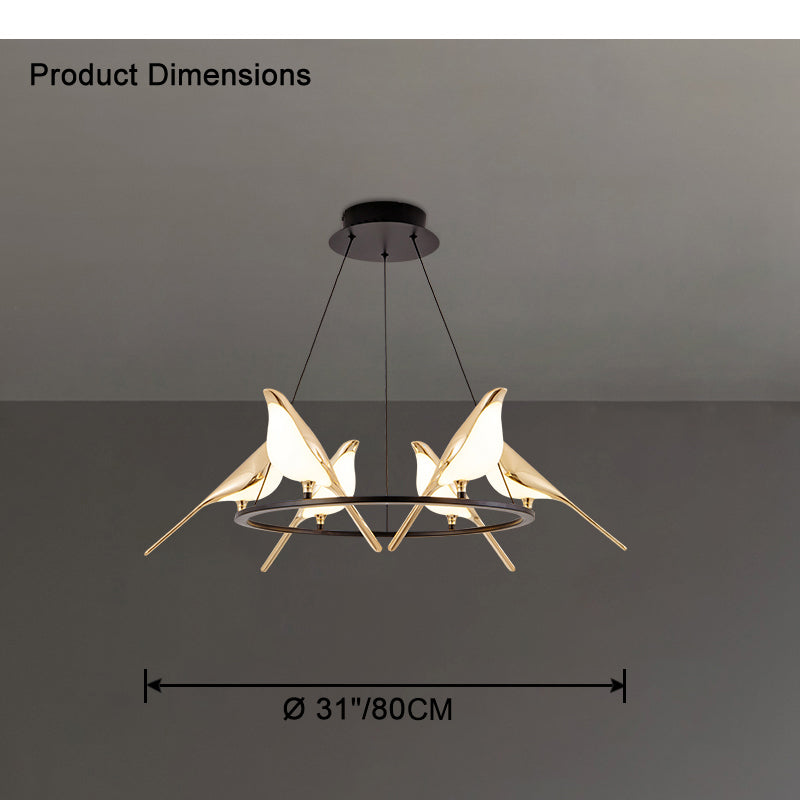 WOMO Gold Bird Kronleuchter Wohnzimmer-WM2512d