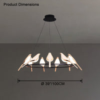 WOMO Gold Bird Kronleuchter Wohnzimmer-WM2512d