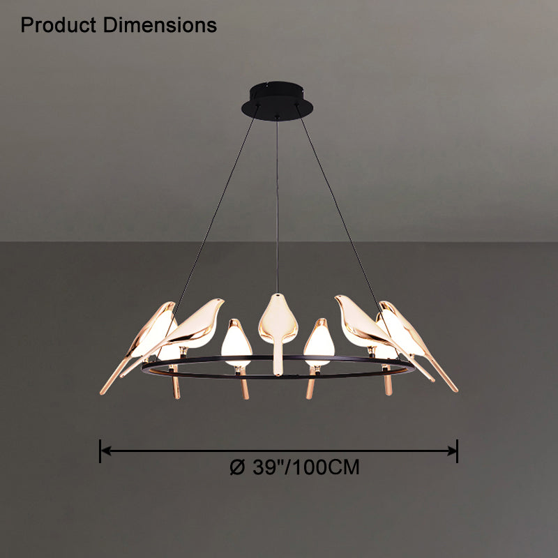 WOMO Gold Bird Kronleuchter Wohnzimmer-WM2512d
