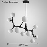 Lustre WOMO en verre dépoli à soufflets WM2514