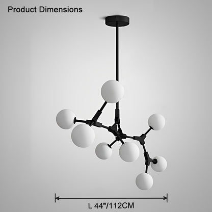 WOMO Branching Bubble Frosted Glass Chandelier-WM2514