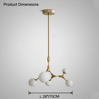 WOMO Branching Bubble Frosted Glass Chandelier-WM2514
