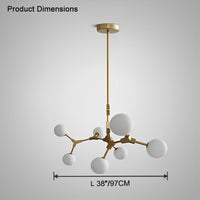Lustre WOMO en verre dépoli à soufflets WM2514