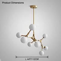 Lustre WOMO en verre dépoli à soufflets WM2514