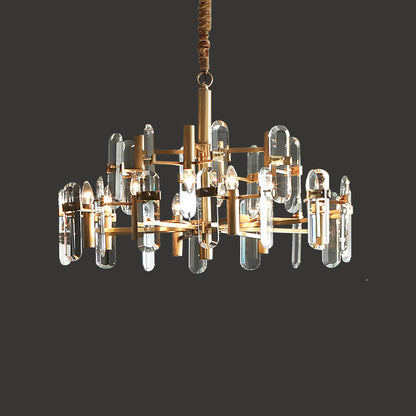 WOMO Black Candle Crystal Chandelier-WM2519