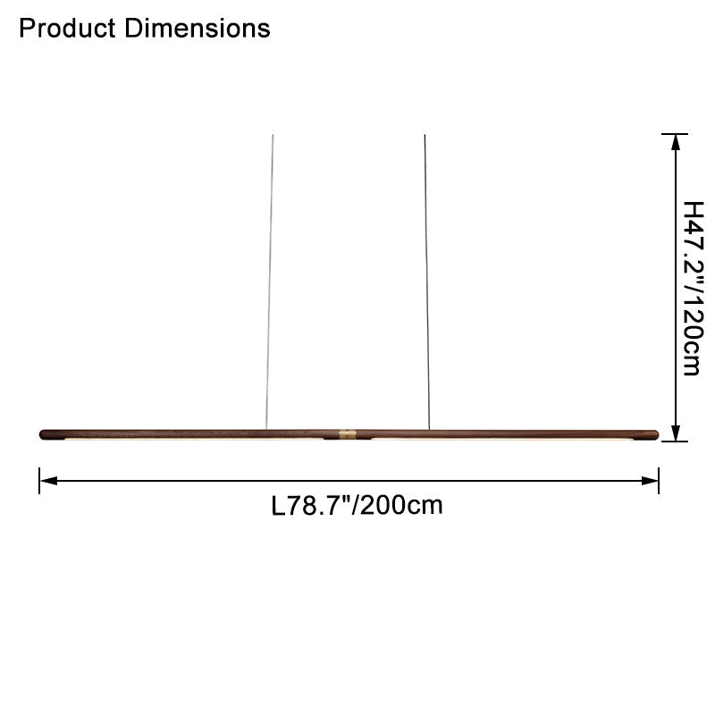 WOMO Nussbaum Linear LED Pendelleuchte – WM2520