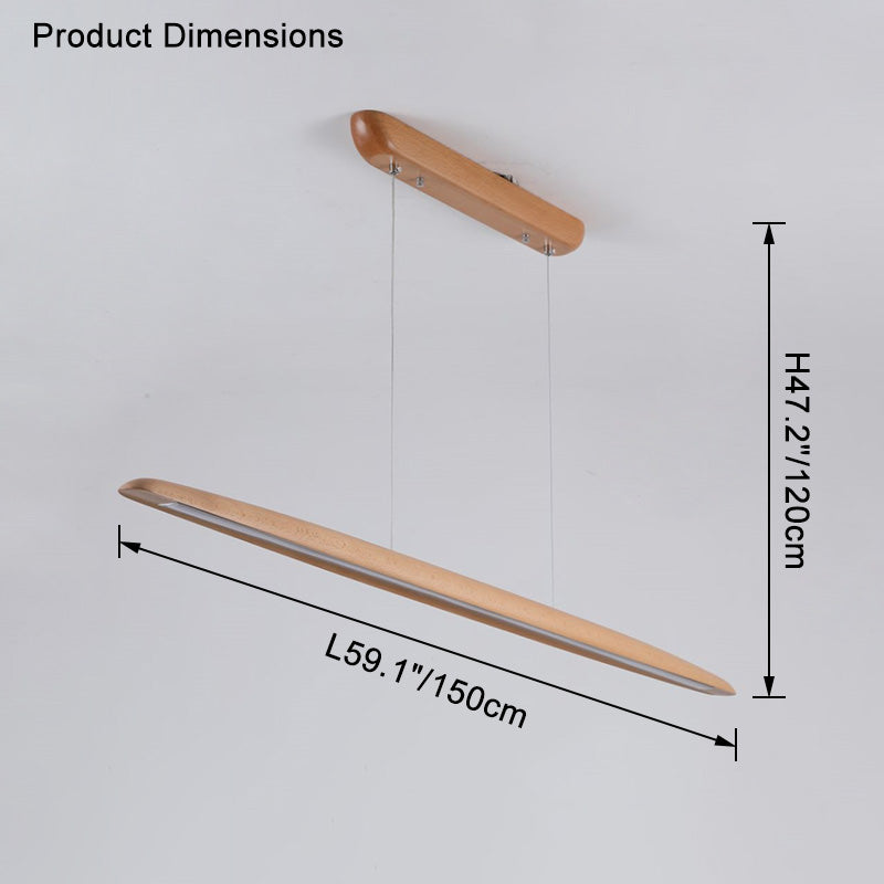 WOMO Holz Lineare LED Pendelleuchte – WM2523