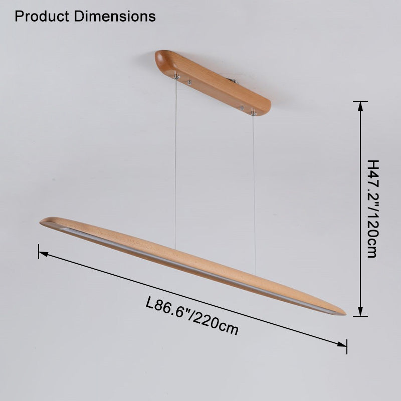 WOMO Holz Lineare LED Pendelleuchte – WM2523