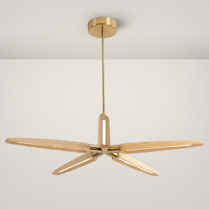 WOMO 3/5 Light Wood Pendant Light-WM2524