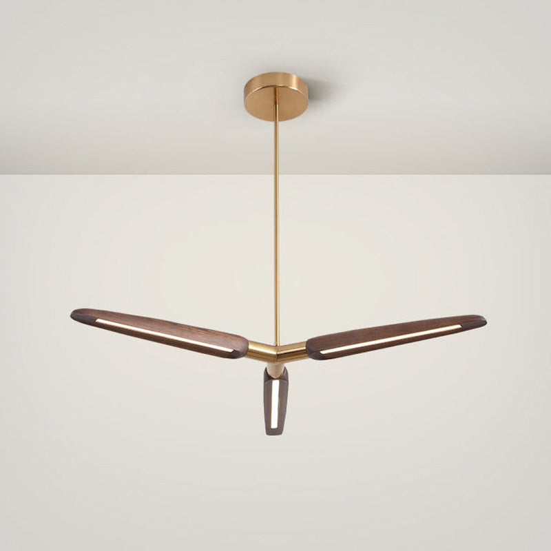 WOMO 3/5 Light Wood Pendant Light-WM2524