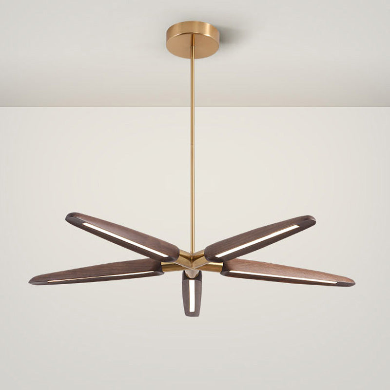 WOMO 3/5 Light Wood Pendant Light-WM2524