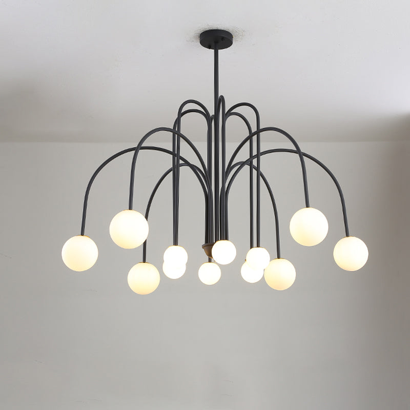 WOMO Mid Century Kronleuchter Glaskugeln im Wohnzimmer-WM2522