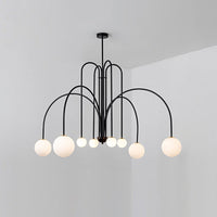 WOMO Lustre Mid-Century avec boules de verre pour salon-WM2522