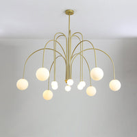 WOMO Lustre Mid-Century avec boules de verre pour salon-WM2522
