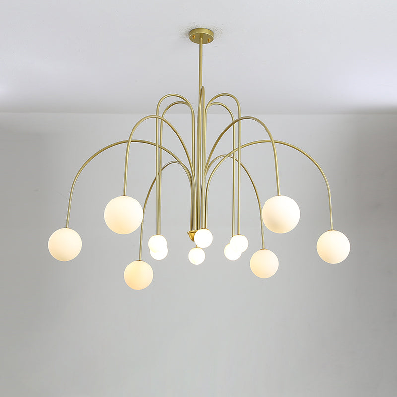 WOMO Mid Century Kronleuchter Glaskugeln im Wohnzimmer-WM2522