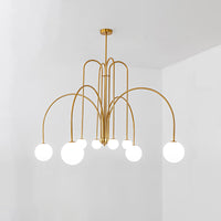 WOMO Lustre Mid-Century avec boules de verre pour salon-WM2522